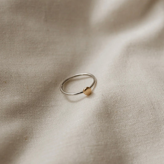 Studio Adorn - Zero Waste Gold And Silver Pebble Ring