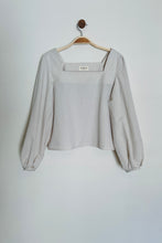 Load image into Gallery viewer, Handmade square neck blouse | cotton seersucker top 
