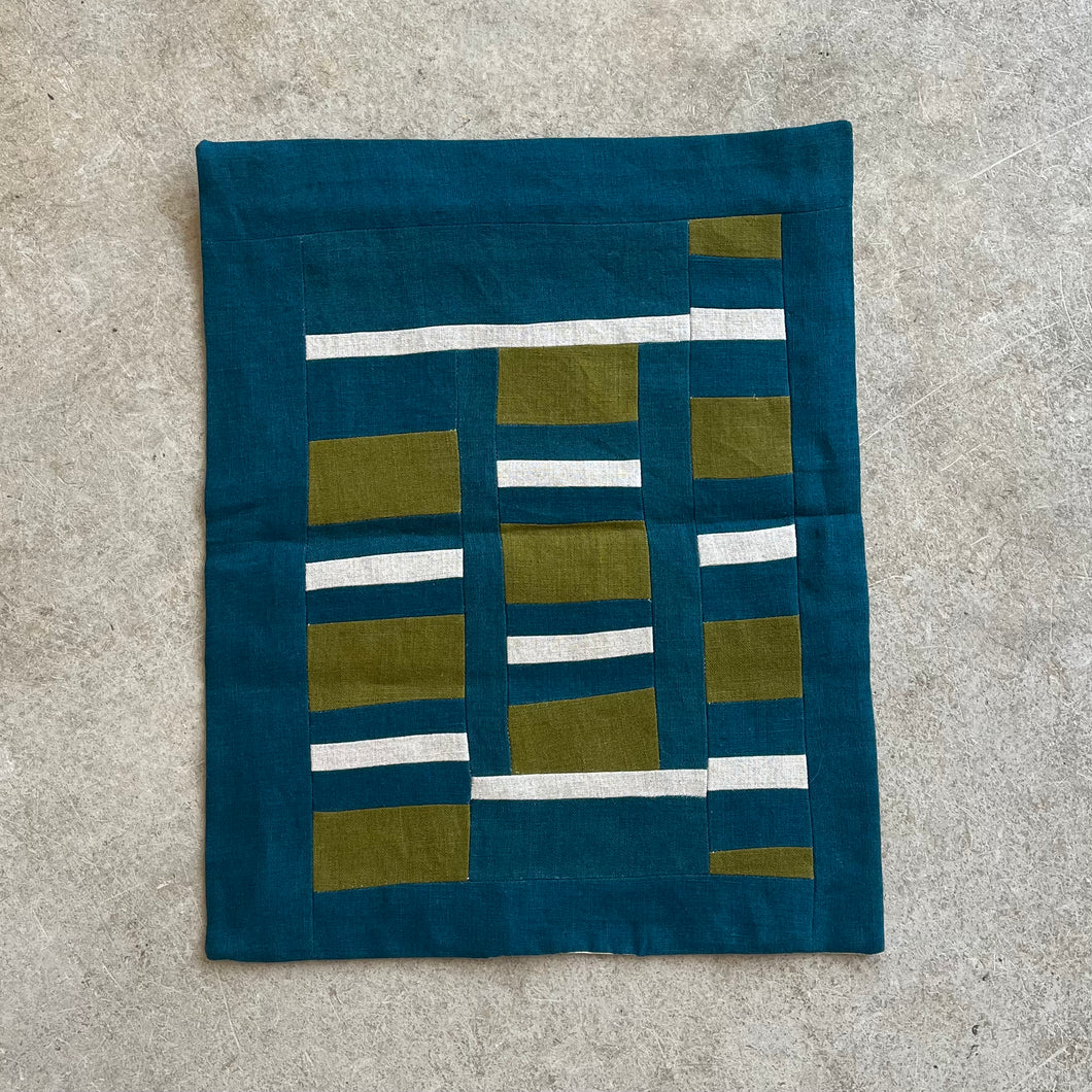 Slow Progress - Teal Wall Hanging