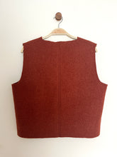 Load image into Gallery viewer, Atwin The Label - The V Neck Vest In Rust Wool

