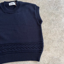 Load image into Gallery viewer, Charl Knitwear - West Vest In Dark Navy Blue
