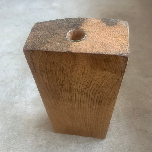 Gould N Lathe Woodwork - Large Oak Wood Vase