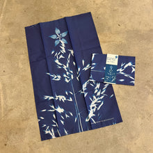 Load image into Gallery viewer, Danielle East - Cyanotype Geranium &amp; Grass Tree Tea Towel
