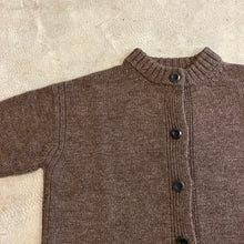 Load image into Gallery viewer, Elwin - Knitted Crew Neck Cardigan In Peat
