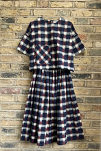 Load image into Gallery viewer, Elwin - Anni Top In Ikat Check Cotton

