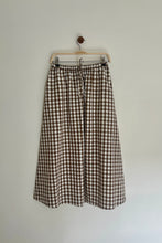 Load image into Gallery viewer, Atwin The Label - Daily Skirt In Brown Cotton Gingham
