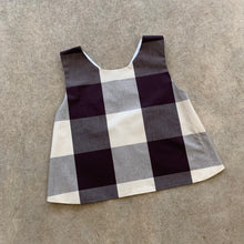 Load image into Gallery viewer, Crop Clothing - Cross Back Top In Aubergine Check
