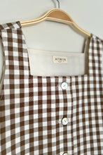 Load image into Gallery viewer, Atwin The Label - The Tank Top In Brown Gingham
