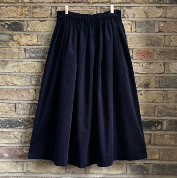 Elwin- Tina Corduroy Midi Skirt In Ink