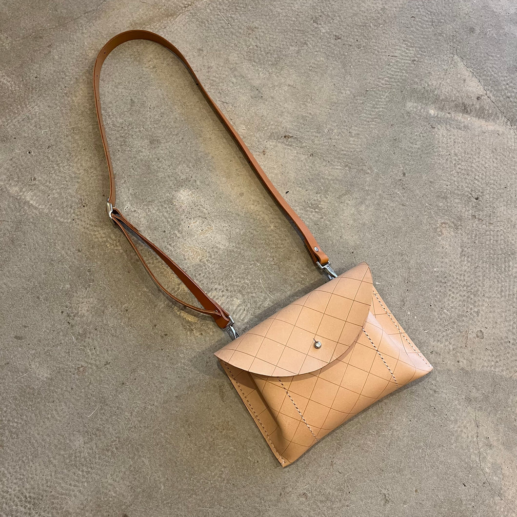 Juniper Calluna - Fold Diamond Check Leather Bag