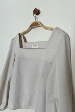 Load image into Gallery viewer, Square neckline blouse | seersucker top 
