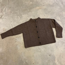 Load image into Gallery viewer, Elwin - Knitted Crew Neck Cardigan In Peat
