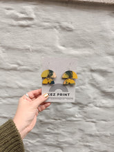 Load image into Gallery viewer, Kez Print - Lily Screen Printed Laser Cut earrings
