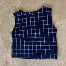 Load image into Gallery viewer, Orange Dog - Maude Top In Navy And White Grid
