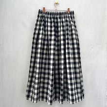 Load image into Gallery viewer, Elwin - Tina Skirt In Checked Hand Loomed Cotton
