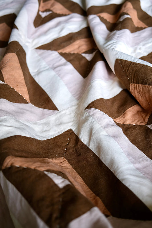 Slow Progress - Humdrum Patchwork Linen Quilt