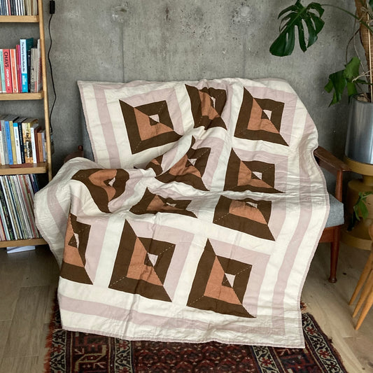 Slow Progress - Humdrum Patchwork Linen Quilt