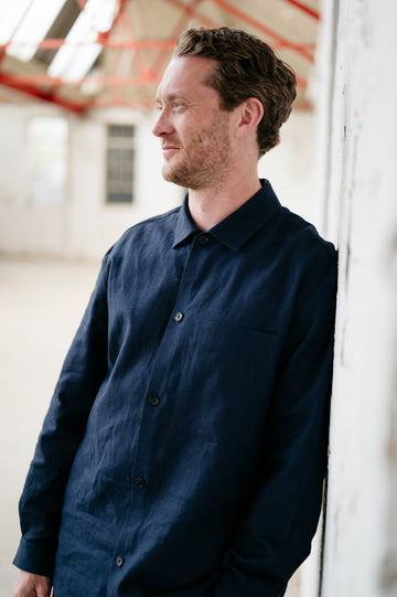 Atwin The Label - The Oversized Shirt In Navy
