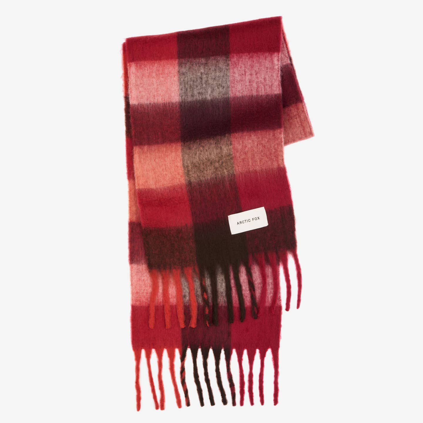 A checkered scarf on a white background