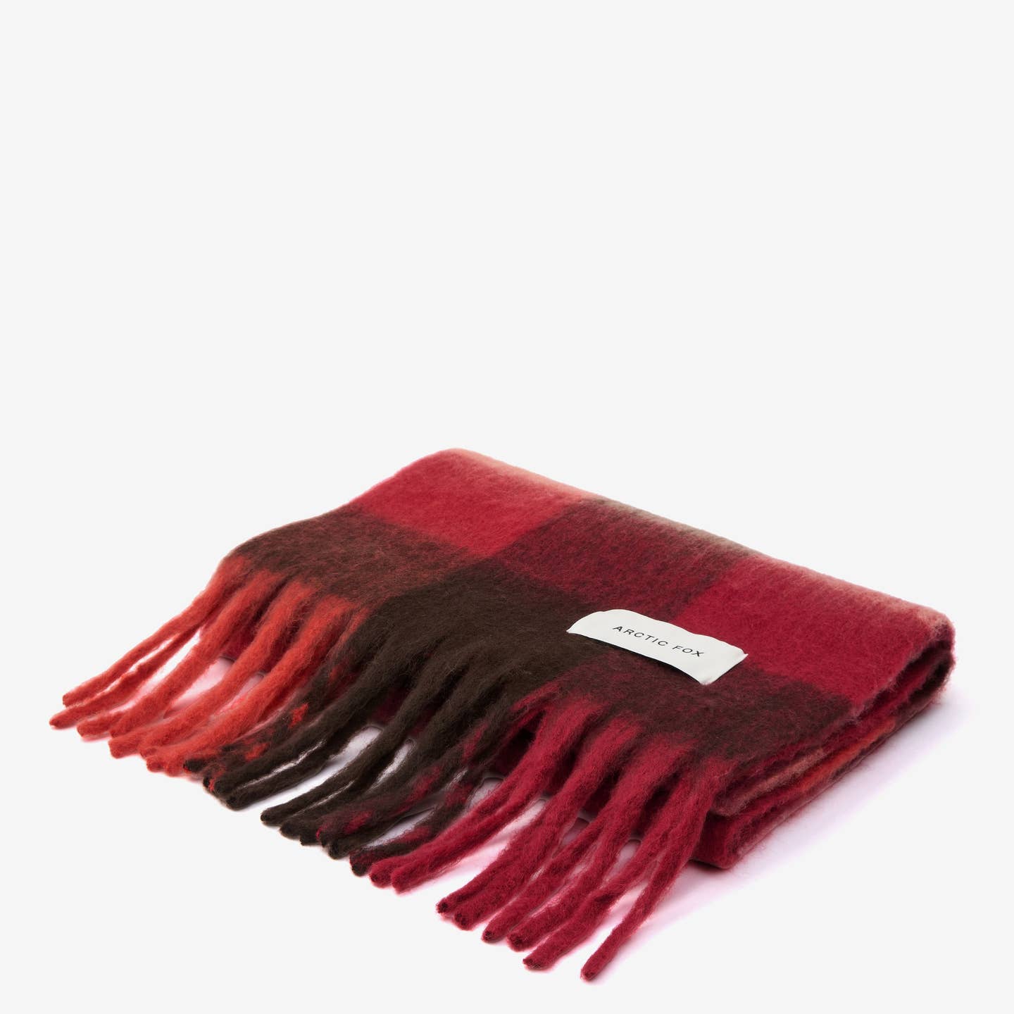 A checked scarf on a white background 