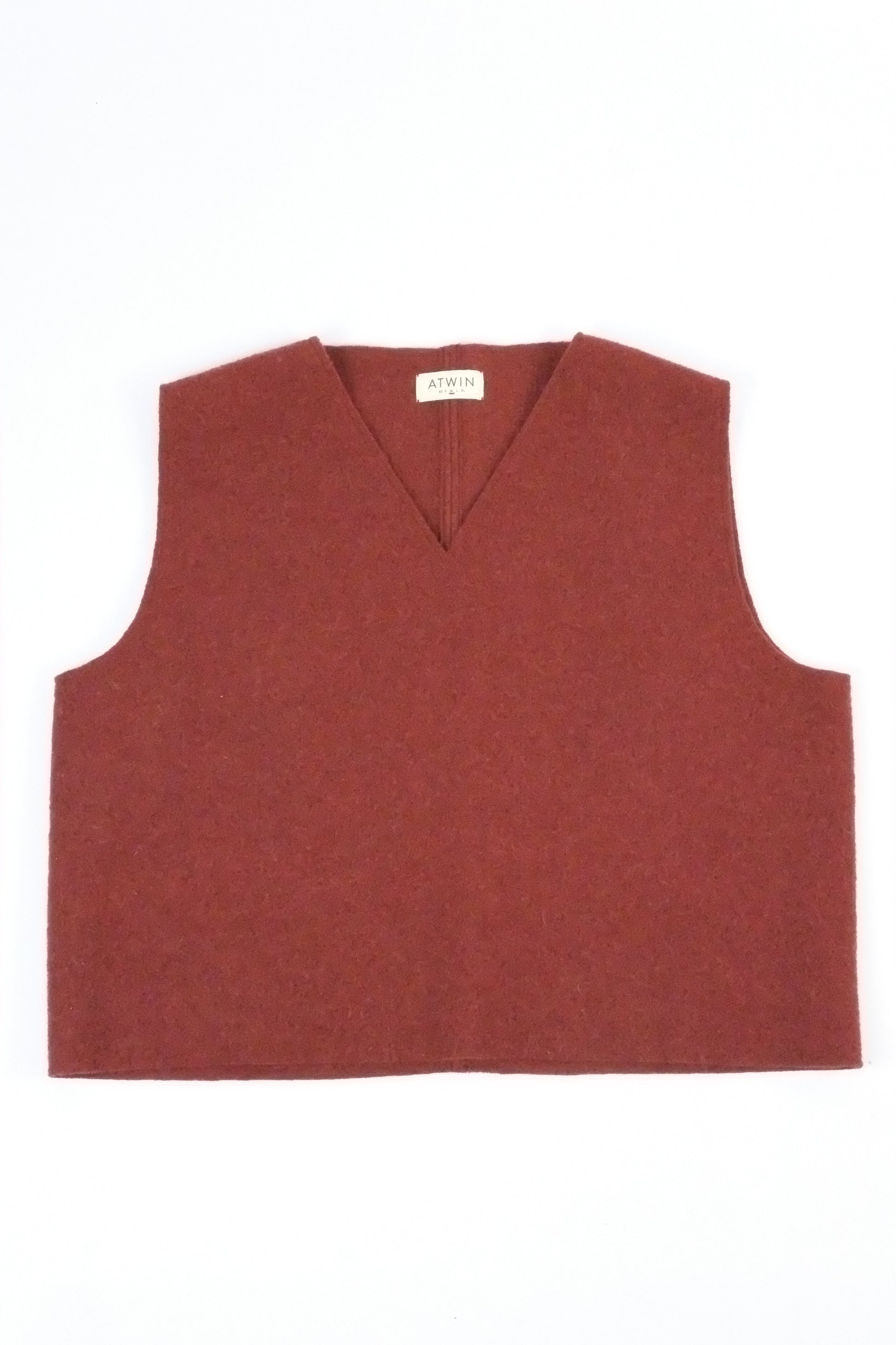 Red vest on a white background