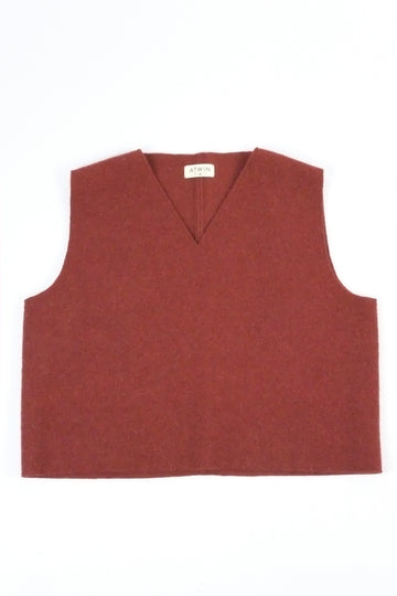 Red vest on a white background