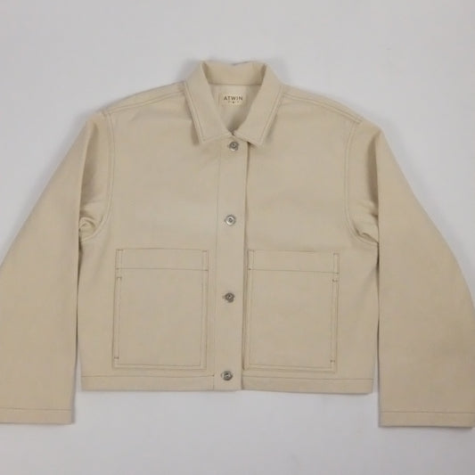 Beige jacket on a light gray background