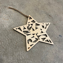 Load image into Gallery viewer, Kez Prints - Screen Printed Star Decoration
