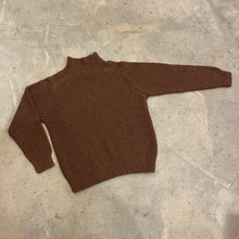 Load image into Gallery viewer, Elwin- Moss Stitch Funnel Neck Sweater In Mocha
