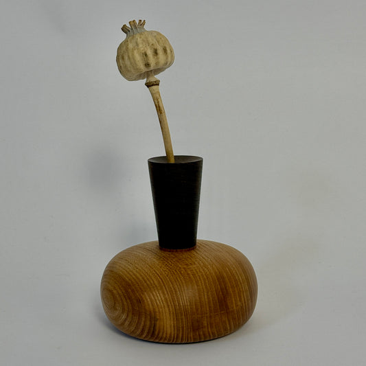 Gould N Lathe Woodwork - Elm and Pangapanga Wood Stem Vase