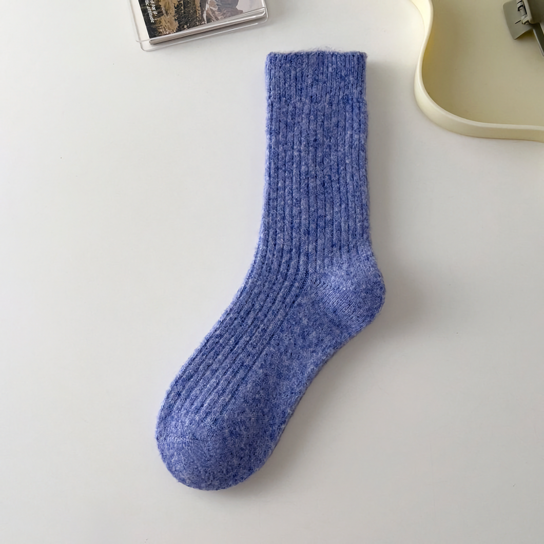 Happy Knits - Periwinkle Blue Cashmere Ribbed Sock