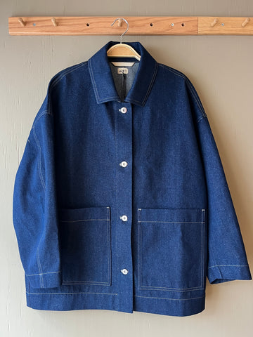 Atwin The Label - Boxy Indigo Denim Workwear Coat