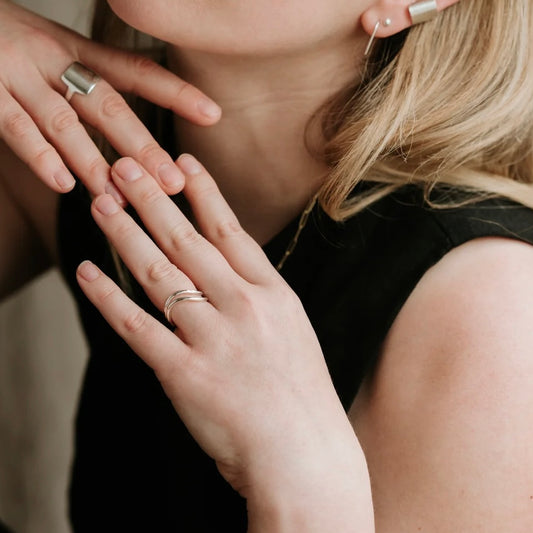 Studio Adorn - Silver Chunky Wave Ring