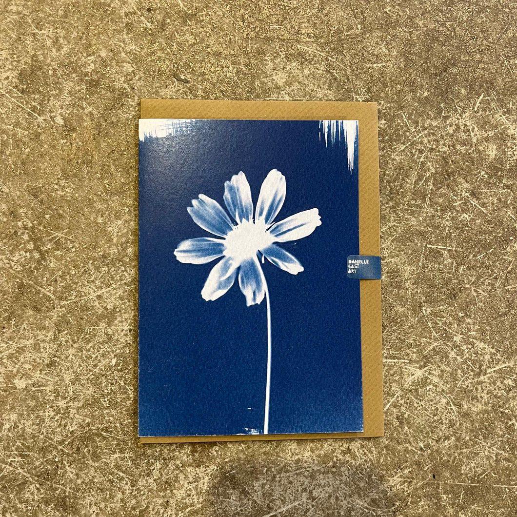 Danielle East - Cyanotype Cosmos Greeting Card