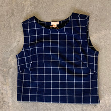 Load image into Gallery viewer, Orange Dog - Maude Top In Navy And White Grid
