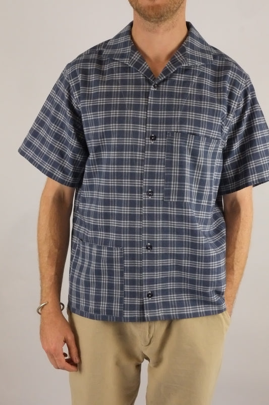 DCM Garments - The Short Sleeve Blue Check Holiday Shirt