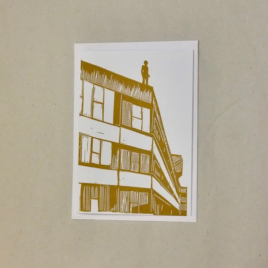 Bosanko Prints - Lino Print Norwich UEA Ziggurats Card
