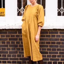 Load image into Gallery viewer, The Regular Works - Quilt Dress In Ochre Linen
