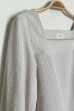 Load image into Gallery viewer, Puffy sleeve blouse | cotton seersucker top
