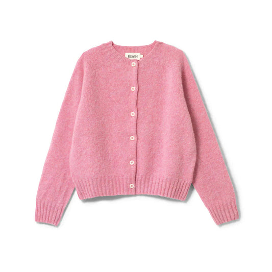 Pink cardigan on a white background
