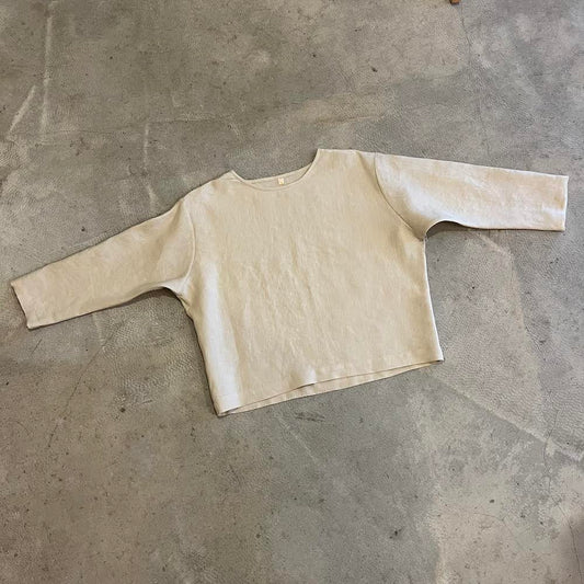 Crop Clothing- Plain And Simple Top In Custard Cream