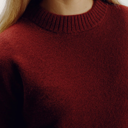 The Gather - The Josie Cashmere Jumper in Port