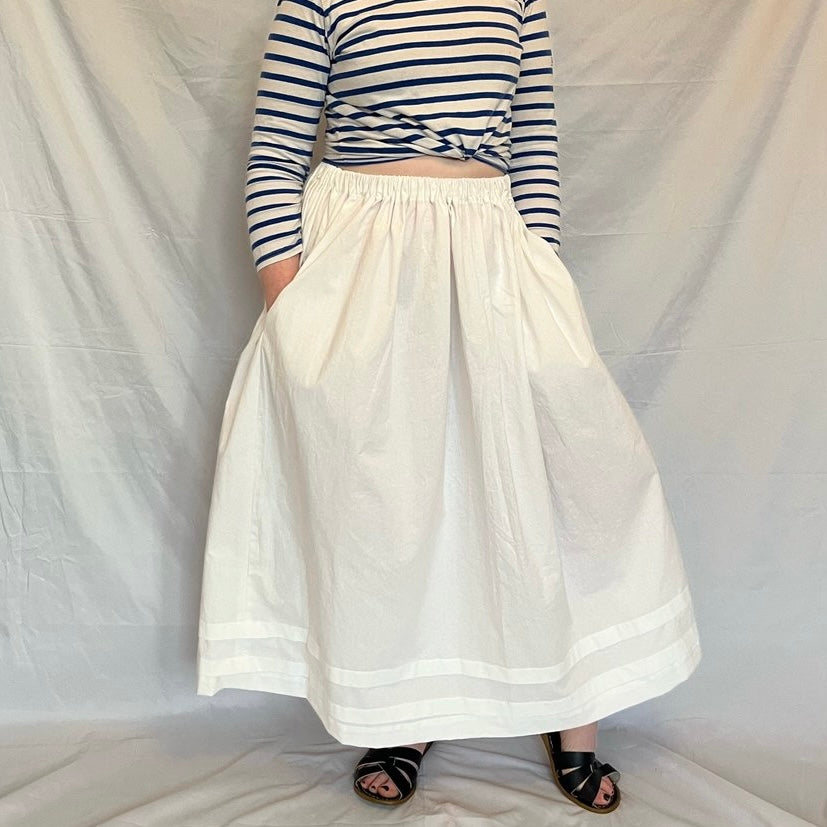Love & Squalor - Quinn Skirt In White Cotton