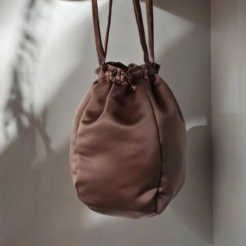 Clement House - Pouch Purse In Cappuccino Satin