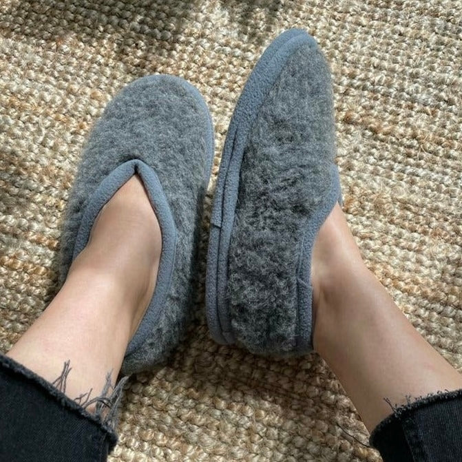 Onaie - Wool Slippers In Grey