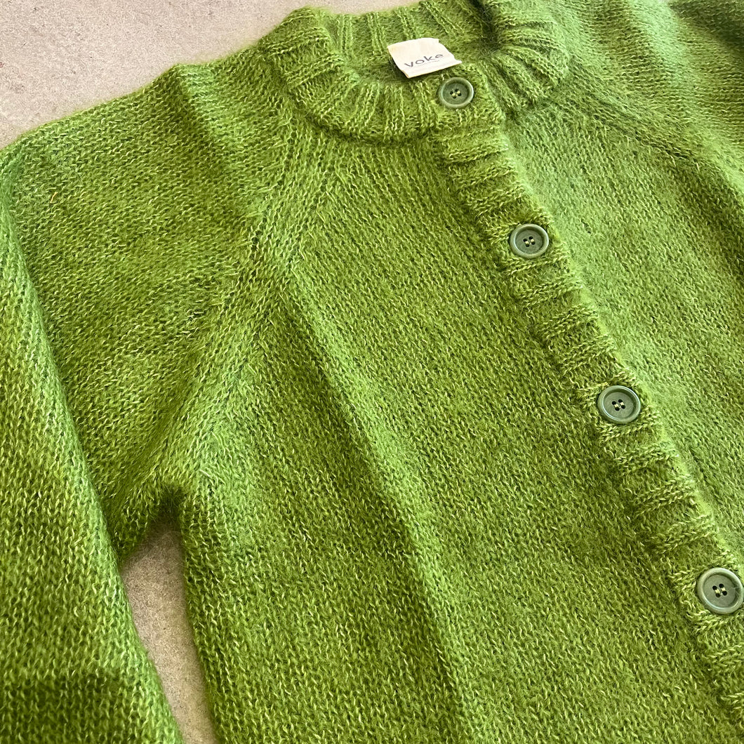 Yoke Studio - Brushed Mohair Cara Cardigan In Green