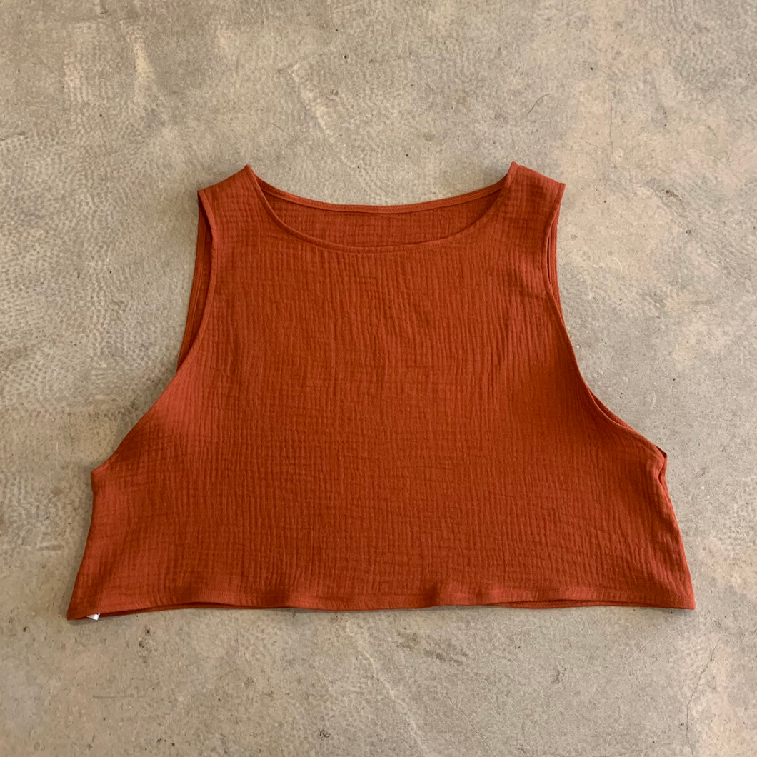 Seen Studio - The Cropped Tank In Rust