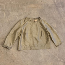 Load image into Gallery viewer, Orange Dog - Helena Long Sleeve Top In Pale Green Silk
