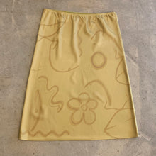 Load image into Gallery viewer, Aff&amp;Jam - Abstract Satin Skirt In Lime Green
