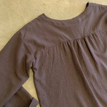 Load image into Gallery viewer, Seen Studio - The Aurora Long Sleeve Top In Charcoal In Linen Cotton Mix
